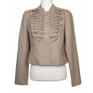 Tabitha Pleated Ruffle As You Please Jacket wool Blend